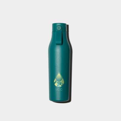 Show details for Sample MOO Water Bottle - Alpine Green - One-sided Printing